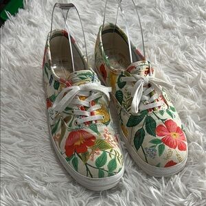 Keds x Rifle Paper Co Floral Canvas Lace Up Sneakers 8.5